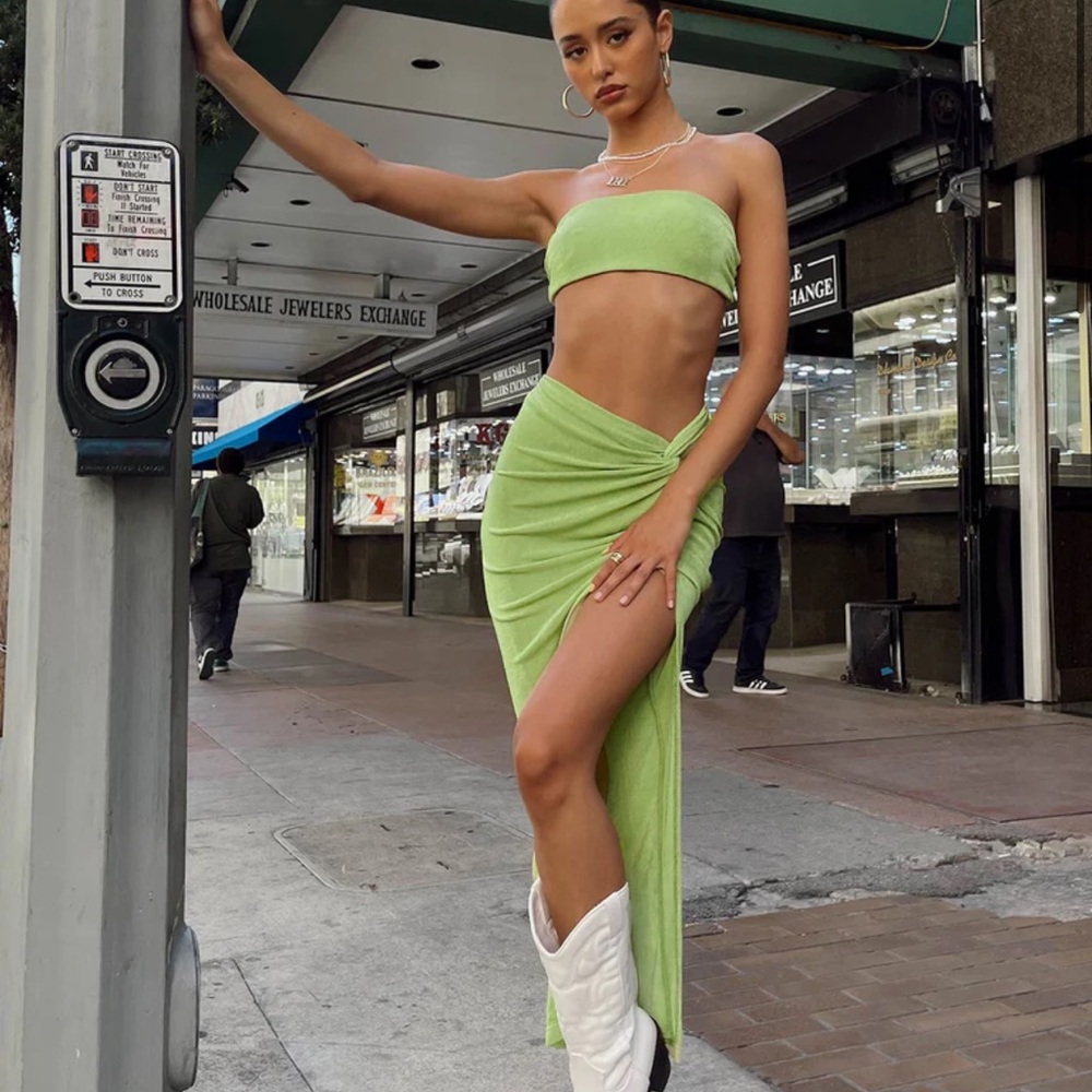 Princess Polly Karley twist green set size 4